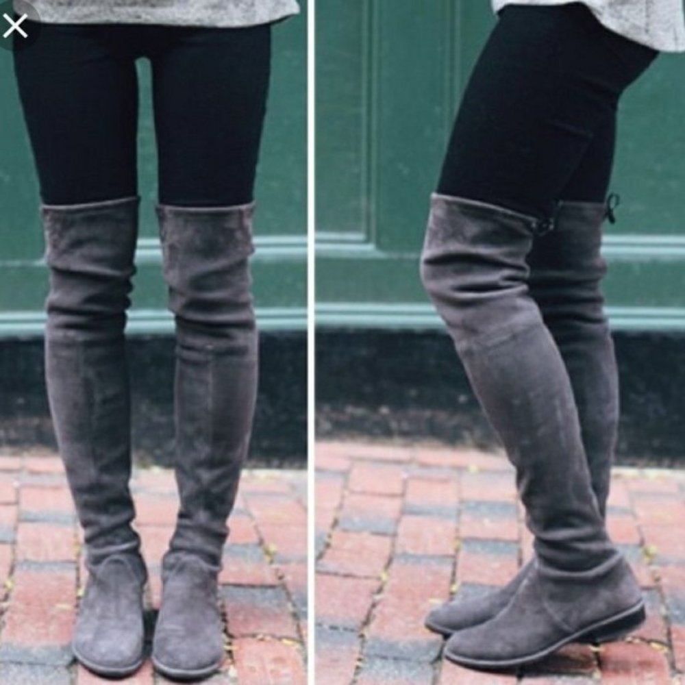 Unisa Grey Maury Over-the-Knee Boot w/ tie, size 8